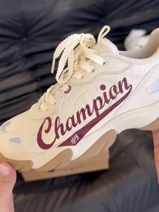 Champion | Giày Bố Đế Mỏng Thời Trang Bạc
