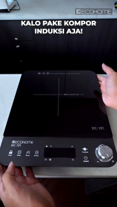 ECOHOME EIC101 Induction Cooker Smart Kompor Induksi Listrik Low Watt 200W with Durable Crystal Glass Screen EIC- 101