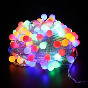 1.5M-10M Small Ball Fairy Lights Globe LED String Lights for Outdoor Garden Christmas Bedroom Wedding Camping Tent Decor