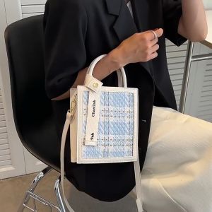 Plaid Mini Tote Bag Crossbody Bag Sling Bag