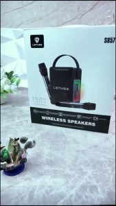 [100% Asli] LENYES S857 150W KTV Wireless Speaker + Microphone Karaoke Bluetooth 5.3 Portable RGB Light DSP High Power TWS