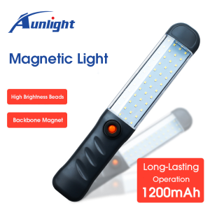 Aunlight Super Bright LED Working Lamp USB Rechargeable 45LED 1200mAh Magnetic Light 3 Modes Inspection Lamp Torch Emergency Light