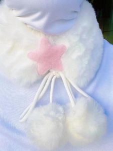 Adorable Soft Girl Aby Lolita Hanfu Animal Suit Neck Protection Star Plush Scarf Fashionable Versatile Gift for All Seasons