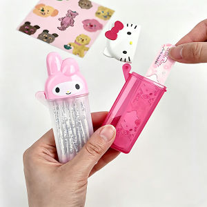 Sanrio | Hello Kitty Desktop Storage Mini Box Sanrio My Melody Flip Cover Cotton Swabs Band Aids Dental Flos Sorting Organizer Boxs