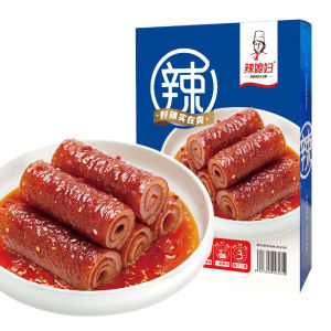 Spicy wife tiger skin meat roll braised pork skin roll dormitory snack to satisfy cravings spicy nostalgic casual ready to eat low-fat