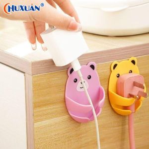 4 Cái Móc Treo Hình Gấu Hoạt Hình Dễ Thương Dán Không Cần Khoan Inox Dùng Cho Nhà Bếp Phòng Tắm