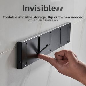 Over-the-Door Coat Hook Wall Hanging Bathroom Organizer Foldable