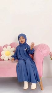 SAKURA GAMIS ANAK PEREMPUAN SET HIJAB GAMIS CRINKLE AIRFLOW 2 - 9 TAHUN