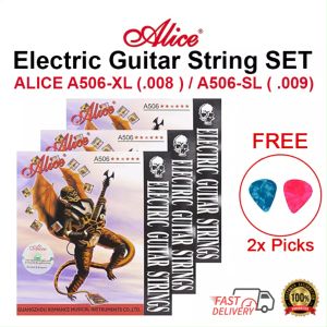 ALICE  .008 or .009 A506 Electric Guitar String SET Original | Tali Gitar Elektrik 1 Set Accessories Set Original Murah 吉他弦 吉他配件