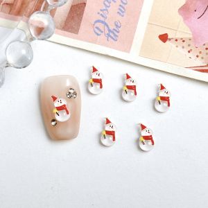 30PCS การ์ตูน Creative Snowflake ถุงมือ Elk เล็บ Charms โปร่งแสง Santa Claus คริสต์มาส Series เรซิ่นตกแต่งเล็บ DIY