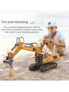 RC Car Children Toys Remote Control Alloy Car Toys For Boys Radio Control Excavator Dump Truck Bulldozer Electric Car Kids Gifts