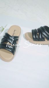 Sara Sara DEKA Sandal Selop Strap Tali Silang Puffy / Sendal Casual