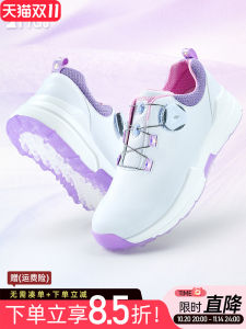 Womens Golf Shoes Casual Rotating Buckle Anti-slip Bottom High Top Sports Shoes Waterproof Increase Height Fixed Nail