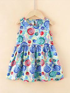 Princess Style Cotton Silk Girls Dress Summer Slip Skirt with Viscose Fiber for Children Aged 2-18
