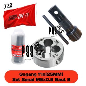 Gagang Senai Handle Senay 1inch 25mm Set Mata Snai Snay Drat Luar M8 M10 M12 M14 Grip On
