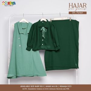 SET GAMIS DAN JILBAB HAJAR SERIES USIA 1-12 TAHUN ZETA OUTFIT