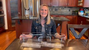 304 Stainless Steel Shower Rack with GEL PAD Hooks for Kitchen Storage