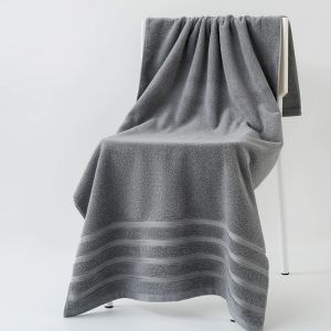 1pc 100% Cotton Bath Towel Soft Absorbent Solid Dark Green Black Beach Towel For Hotel Home Gym SPA 70*140cm Drop Shipping
