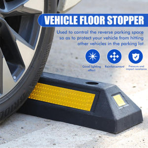 52cm Rubber Curb Parking Block Wheel Stopper Anti Slip Car Truck Stopper Parking Lot Speed Bump Stopper Rubber  Rubber Brake Double Stop Solid 2xScrew