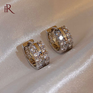 Frascati New Luxury Inlaid Zircon Simple Metal Woman‘s Earrings Simple Jewelry Accessories For Women Girls Gift