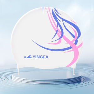 Professional YINGFA Swim Cap Soft Silicone High Elastic Drag Reduction Waterproof Ear Protection Swimming Hat for Training & Daily Swimming
