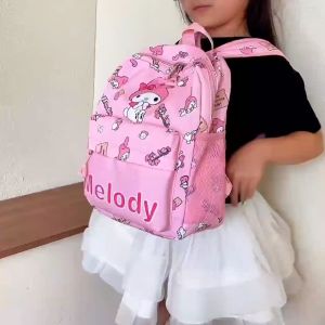 32cm New Sanrio Backpack Bag Sekolah Kids School Bag sekolah Tadika Rendah Kinds Travel Bag Nylon Waterproof Kuromi Melody Cinnamoroll Pochacoo Hello Kitty