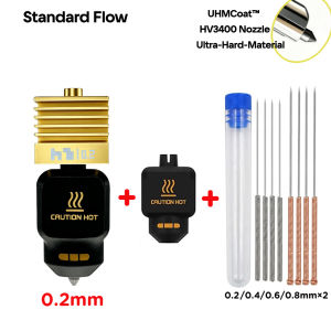 begrint | Upgraded H2D H2S Hotend Kit UHMCoat™ HV3400 Nozzle For Bambu Lab P2S X2D 0.2/0.4/0.6/0.8mm Hardened Steel 3D Printer Parts