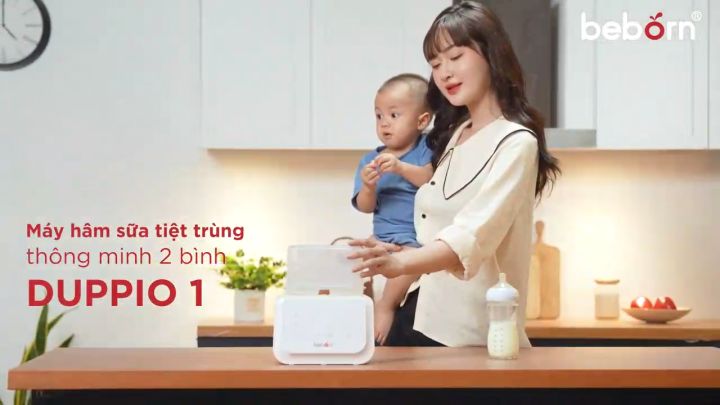 (Duppio 1) Máy hâm sữa tiệt trùng 2 bình Beborn DBW01TN (Cùng Nhà cung cấp Fatzbaby Fatz) MGG