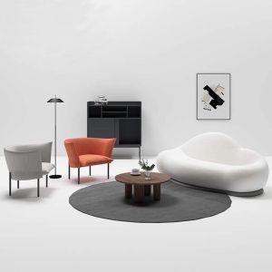 Modern Luxury Cloud Sofa Small Apartment Living Room Reception Clothing Store Beauty Salon Designer Nordic Creative Three-Seater