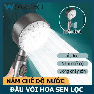 Đầu vòi hoa sen áp lực cao Đặt vòi hoa sen với vòi 5 chế độ điều chỉnh vòi hoa sen tiết kiệm nước One Touch dừng phụ kiện phòng tắm