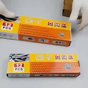 12PCS 1/2 1/4 inch CR-V Ratchet Socket Wrench Set Mechanic Spanner Car Motorcycle Repair Tool