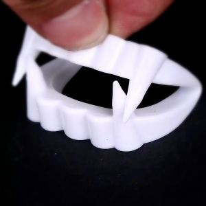 Vampire Teeth Dracula Fangs Halloween Horror Teeth - White and Green Fake Fangs for Costume Play - Ready Stock