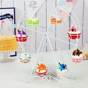 Ferris Wheel Cup Cake Stand 8 Cups Metal Wedding Celebration Dessert European Ferris Wheel Paper Cup Cake Display