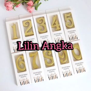 TAIYO Lilin Angka Elegant Box Besar Lilin Ulang Tahun Birthday Candle Number Warna