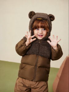 MINI BALA | Áo Khoác Bông Có Mũ Lông Ba Chức Năng Đèn Đông