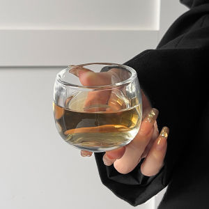 High-End Crystal Glass Cup Mens Single Cup Owner Tea Cup Luxury Teaware Small Wine Cup Durable Heat Resistant Handmade Craft