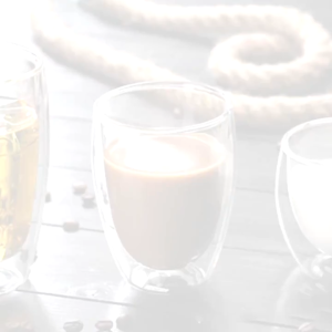 3-Piece Set Borosilicate Double Wall Glass Cups Heat Resistant Transparent Drinkware for Hot and Cold Beverages