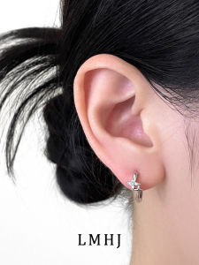Titanium Steel Star Zircon Earrings Womens Circle Clip-On Unique Beautiful Fashion Jewelry Ear Decor out New Model