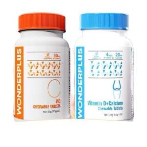 Viên Nhai Bổ Sung Canxi & Vitamin Wonderplus Giảm Đau Nhức Xương Khớp Giúp Xương Chắc Khoẻ Hộp 60 Viên