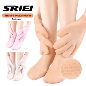 SRIEI 1 Pair Silicone Foot Care Socks Moisturizing Gel Socks