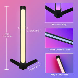 160cm Smart APP Corner Floor Lamp Dimmable RGB LED Modern Mood Lighting Music Stand Lights for Bedroom Gaming Living Room Decor