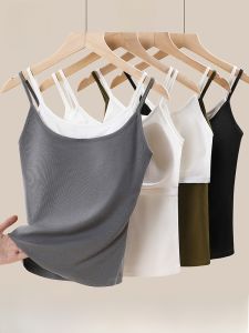 MiiOW | Skin-Friendly Modal Womens Crop Top Outerwear Slimming Short Length Sweet Style Vest Two-Piece Look Fashionable Casual Wear