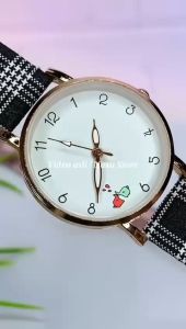 Jam Tangan Wanita Asli Analog Import Premium Quality Korean Style Fashion Bunga Daisy Love Trendy New Model Terbaru Quartz Stainless Steel Titanium Kulit PU Anti Karat Kaca Tebal Tahan Air Aksesoris Arloji Women Watches Cewek Formal Kasual Kekinian -J55