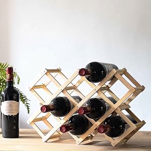 High quality wine rack wooden wine bottle rack installation bar display rack folding wooden organizer wine rack