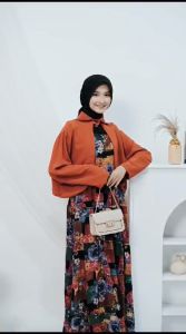 IKAFARIKA Dress Korean Style Terracotta