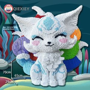 New 70CM Nine-Tailed Fox Educational Toy Building Blocks Compatible for Boys And Girls Learning Gift Box Particle Assembly Blocks