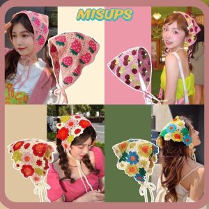 Franch Daisy ผ้าแถบคาดศีรษะลายสามเหลี่ยมสำหรับผู้หญิงอุปกรณ์เสริมที่คาดผมกันแดดสำหรับฤดูร้อน 17KM