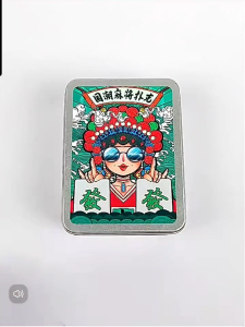 Mahjong playing cards with dices portable waterproof thickening 144 special playing cards craft entertainment card games