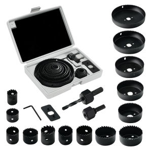 Hole Saw Set 8/11/16PCS Hole Saw Kit in Case Drill Bit Kit with Mandrels and Hex Key for Soft Wood Plywood Drywall PVC