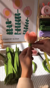 ลวดกำมะหยี่ 43 สี 100 เส้น สำหรับงานฝีมือ DIY ขนฟูนุ่ม ดัดง่าย ราคาดี